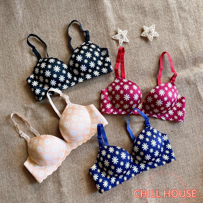 ÁO LÓT SU QUẢ CHÉO HOA CÚC HOẠ MI KHÔNG GỌNG MÃ MỚI