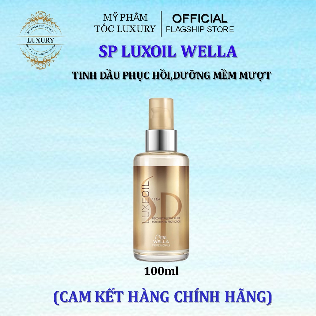 Tinh dầu dưỡng tóc Wella SP Luxeoil phục hồi tóc hư tổn 100ml-30ml