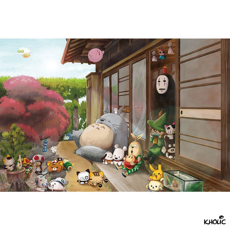 Totoro, trò chơi ghép hình bằng gỗ, trò chơi ghép hình anime 300/520/1000 miếng, đồ chơi