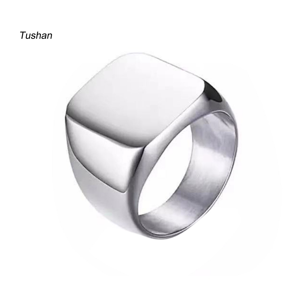 Nhẫn Cặp Hình Vuông Thời Trang Dễ Phối Đồ