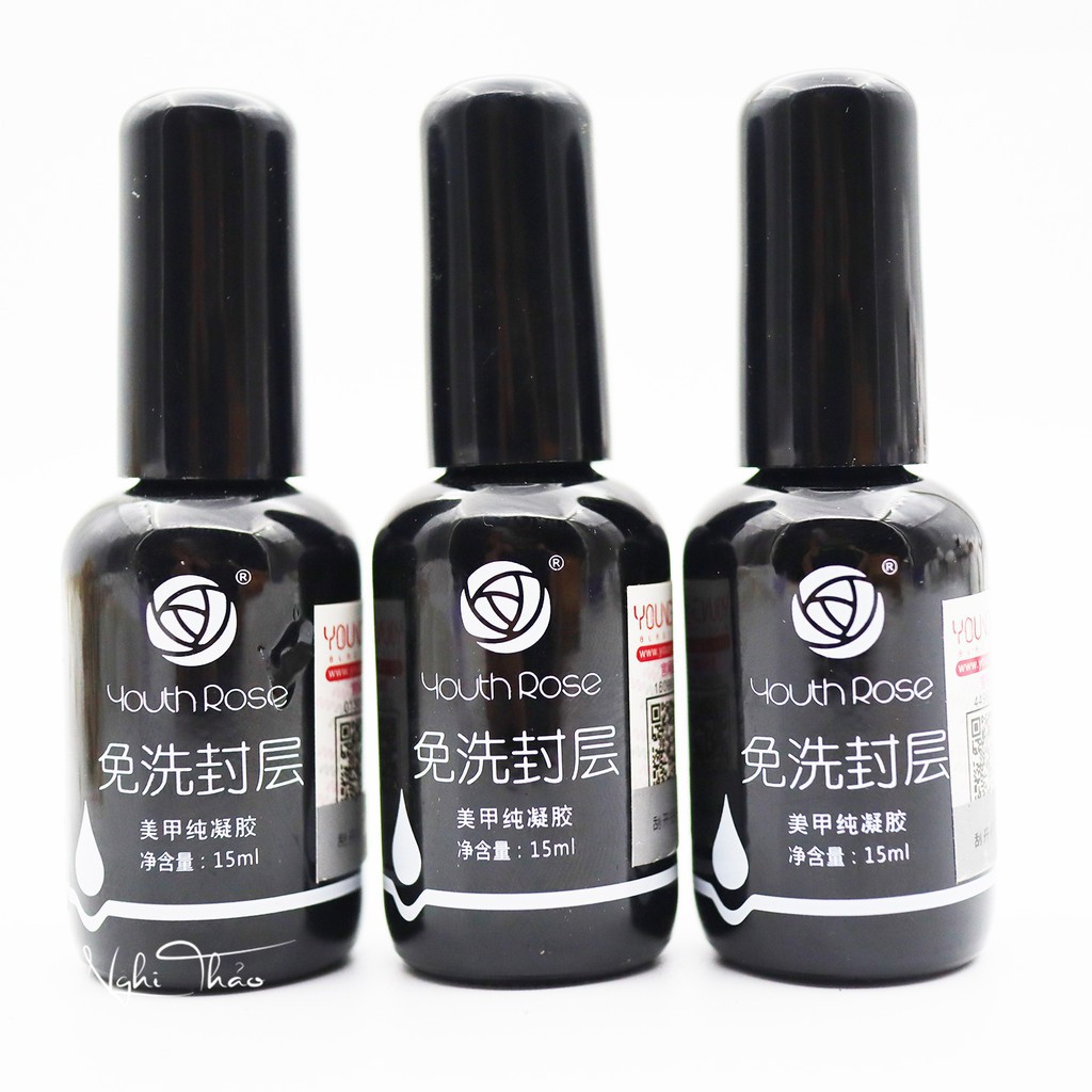 Top hoa hồng, phủ bóng móng 15ml