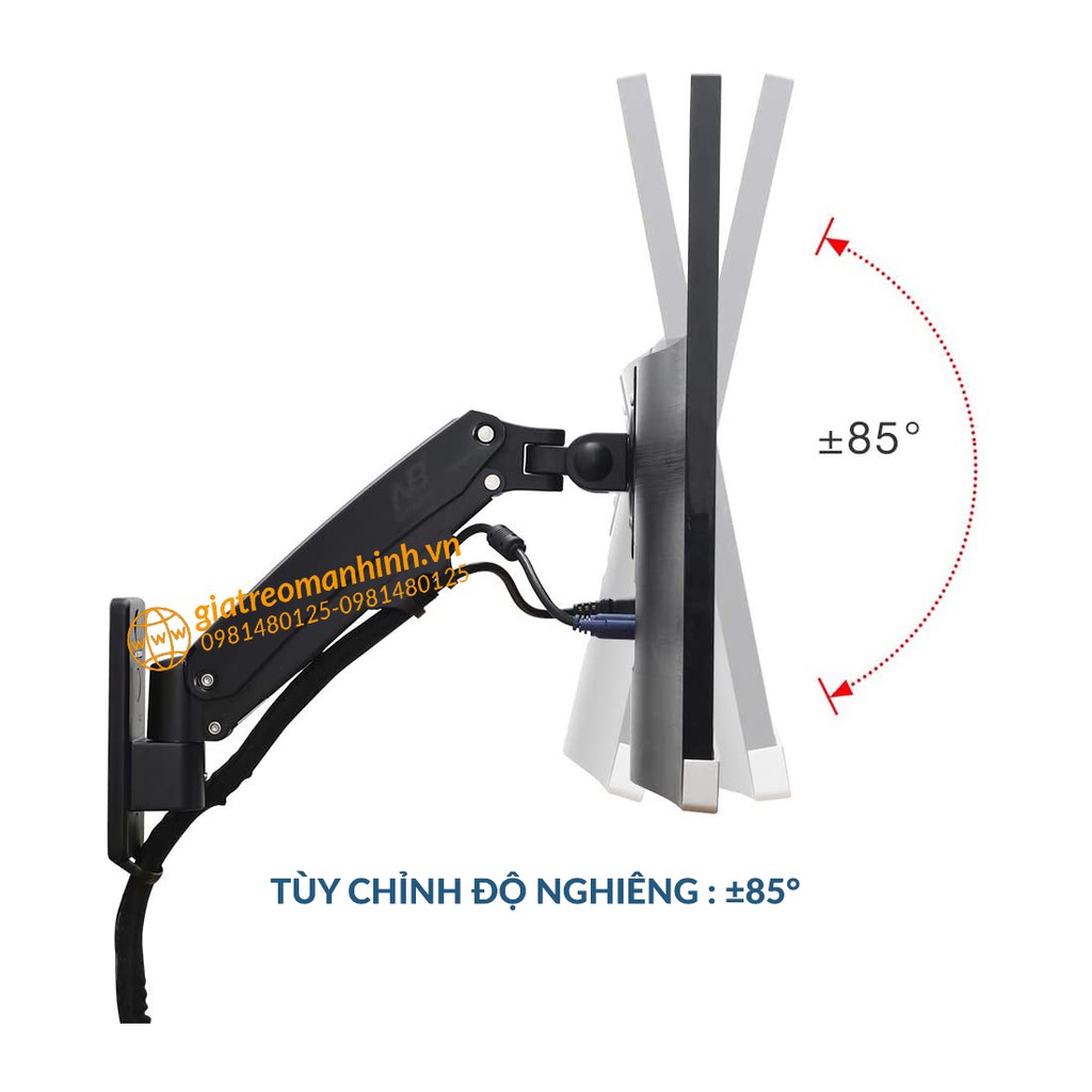 Giá Treo Màn Hình NB-F425 Tương Thích Màn 24 - 35 Inch / Lắp Đặt Treo Tường Tùy Chỉnh Đa Năng - Xoay Màn 360 Độ