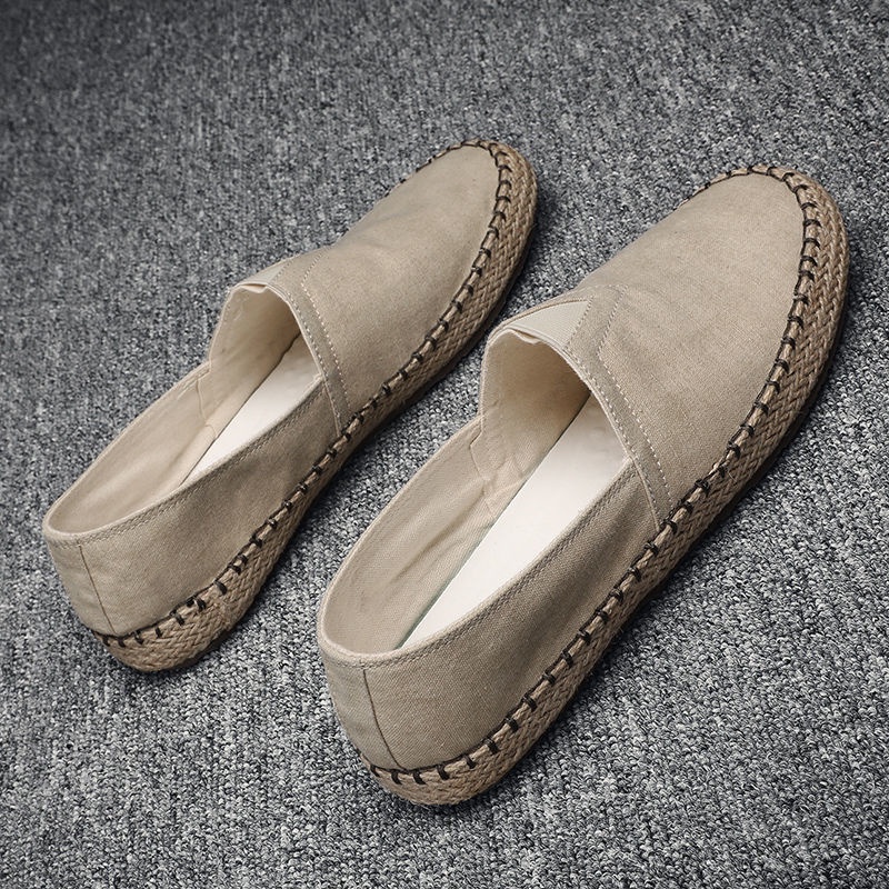 Giày Lười Vải Canvas Kiểu Trung Hoa Thời Trang Xuân Hè Cho Nam