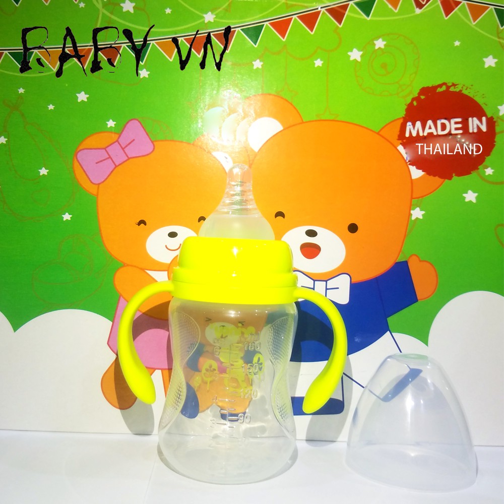 Bình sữa 2 quai cổ rộng  - HB 10206MWB - PRINCY - HACO BABY - BABY VN