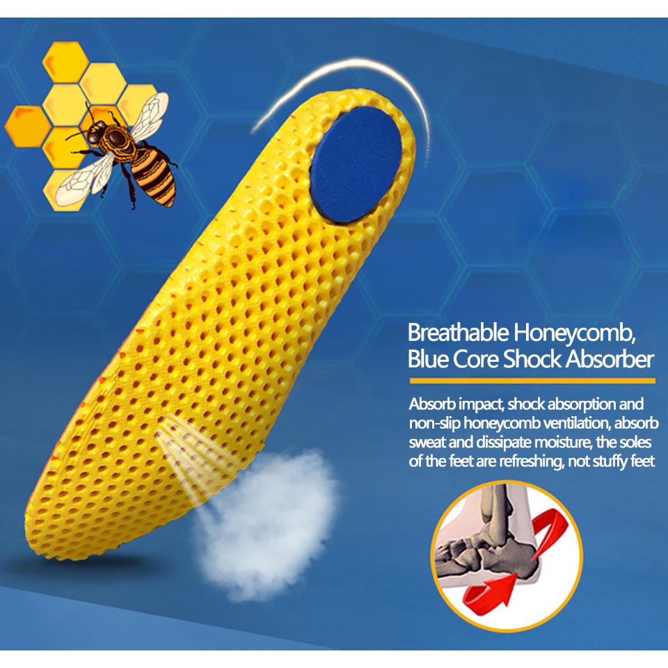 Đế lót giày thể thao DAYSELECT giảm xóc thấm hút mồ hôi thoáng khí cho nam và nữ