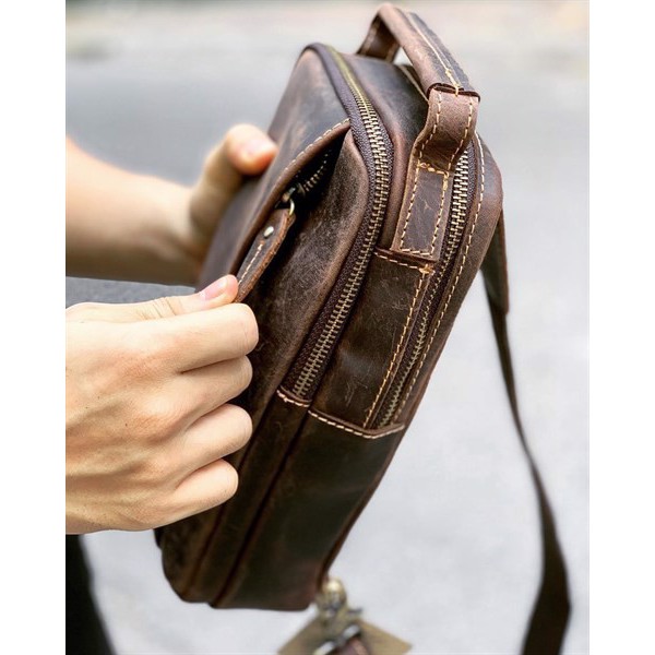 Túi đeo chéo mini / Hàng Đẹp Gạt Tàn Store / Cam Kết Da Bò Thật 100% - IPMN157