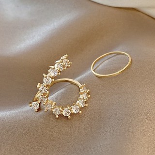 [Mã SKAMLTSM9 giảm 10% đơn 99K] Set nhẫn 2 chiếc đá to ảnh thật