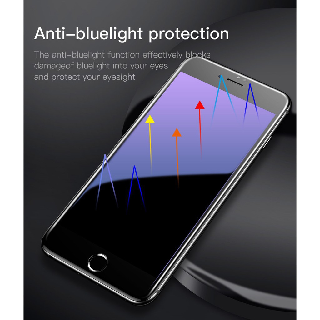 ✚☃✜【Anti-blue】 5D IPhone X 8 6 6s Plus 7 XS MAX XR 9H bảo vệ màn hình bằng kính cường lực