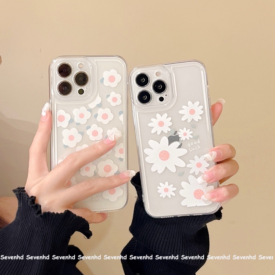 Ốp Điện Thoại Họa Tiết Hoa Cúc Đơn Giản Thời Trang Cho iPhone 13 12 11 Pro Max SE2020 X XR Xs Max 7 8 Plus