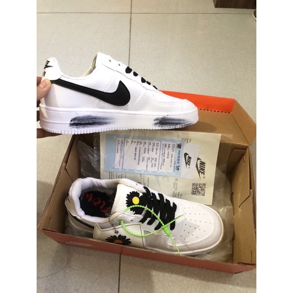 Giày Sneaker Nam Nữ - Giày Air Force 1 AF1 Trắng Hoa Cúc Sơn Đế Tróc Sơn Cổ Thấp Trẻ Trung Năng Động T11 S11 | BigBuy360 - bigbuy360.vn