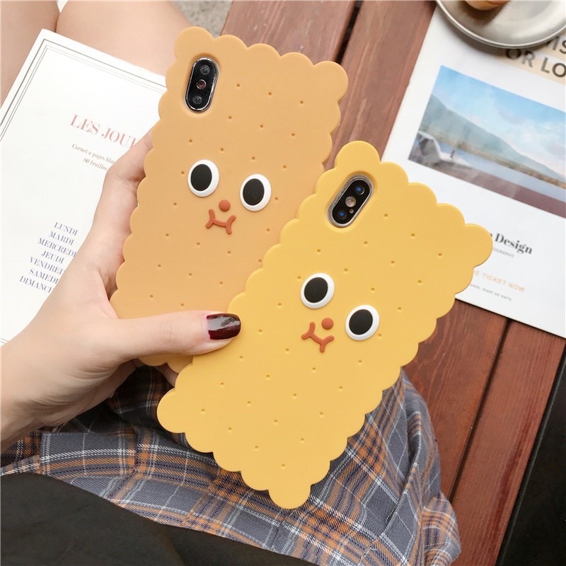 Ốp iPhone 7Plus/8Plus/11/11Pro/11ProMax Silicone Dẻo Hình Bánh Quy Ngộ Nghĩnh