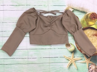 (Xả kho giá gốc) Áo croptop trễ vai hot (hình thật chụp kế)
