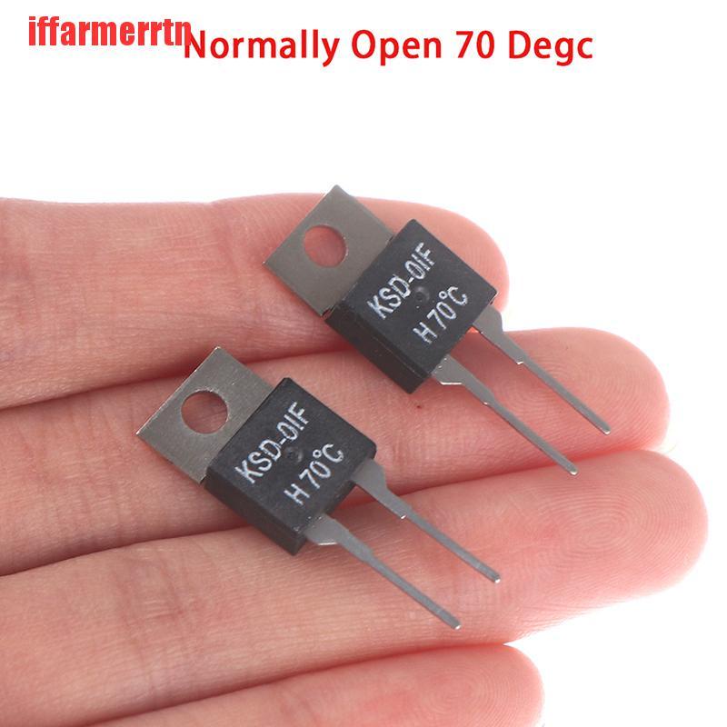 Bộ 2 Công Tắc Cảm Biến Nhiệt Độ Mở Thông Thường KSD-01F 70 Degc