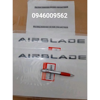 Tem chữ nổi air blade 2020,2021, 2022 xanh đen chính hãng honda tem ốp sườn