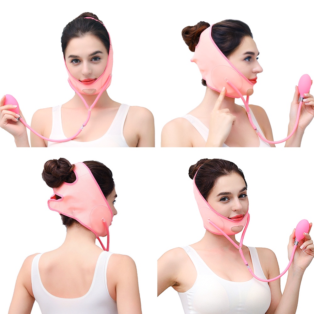 Junlaikang Đai Bơm Hơi Làm Thon Gọn Mặt Tạo Cằm Đôi