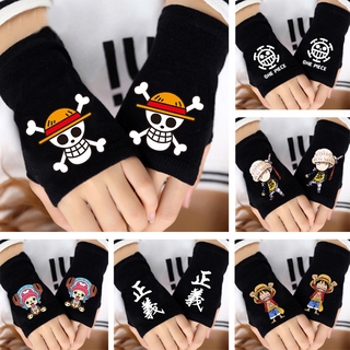 Unisex One Piece Chopper Luffy Law Anime Găng tay học sinh nửa ngón