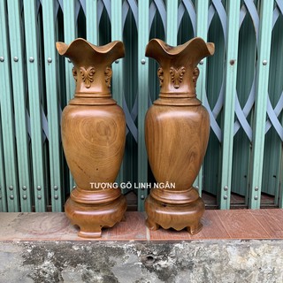Cặp lộc bình gỗ cao 40