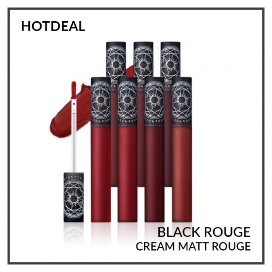 Son Kem Siêu Lì Mịn Môi Black Rouge Cream Matt Rouge Hàn Quốc Chính Hãng