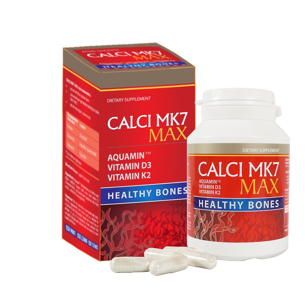 Canxi tảo đỏ tự nhiên CALCI MK7 MAX, hỗ trợ phát triển chiều cao cho tuổi dậy thì, chuyên biệt cho người bị loãng xương