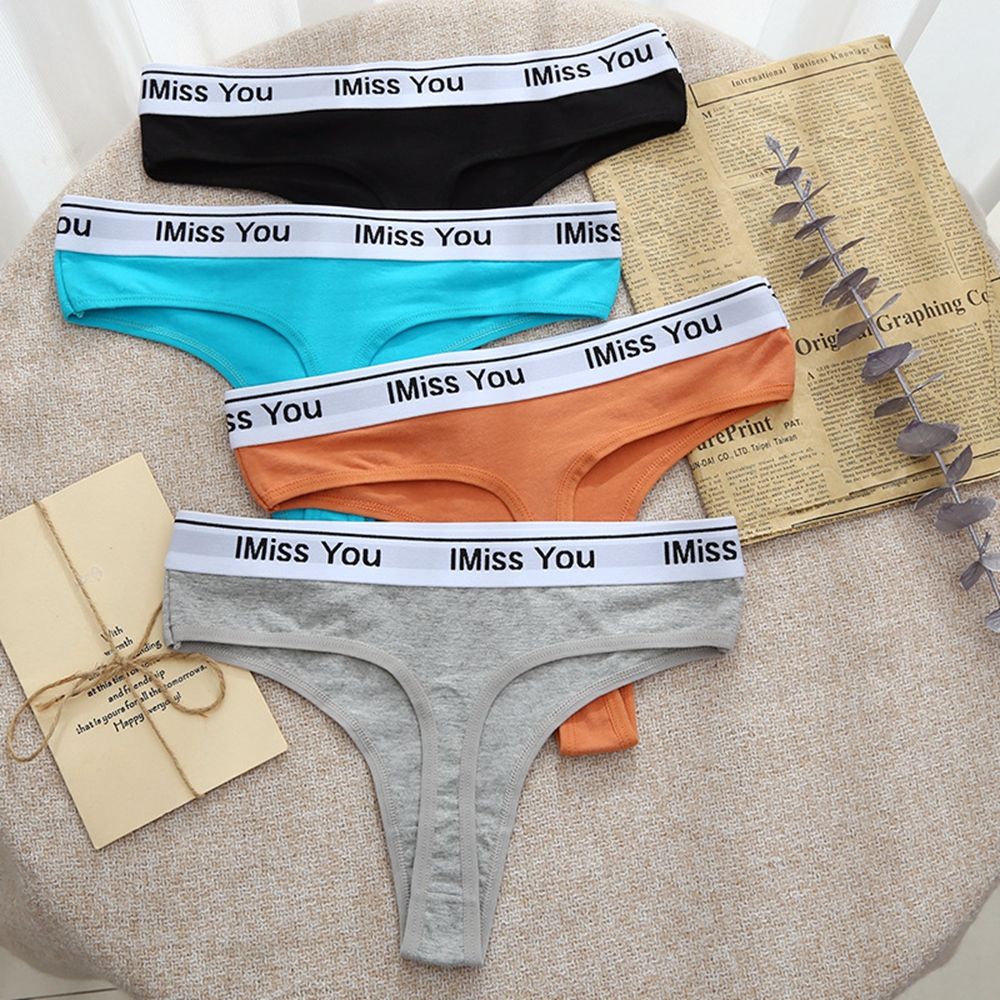 Quần Lót Cotton Lưng Thấp In Chữ Nhiều Màu Sắc Gợi Cảm Dành Cho Nữ | BigBuy360 - bigbuy360.vn