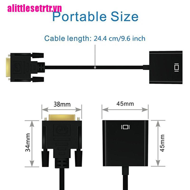 【mulinhe】1080p DVI-D 24+1 Pin Male to VGA 15Pin Female Active Cable Adapter Co