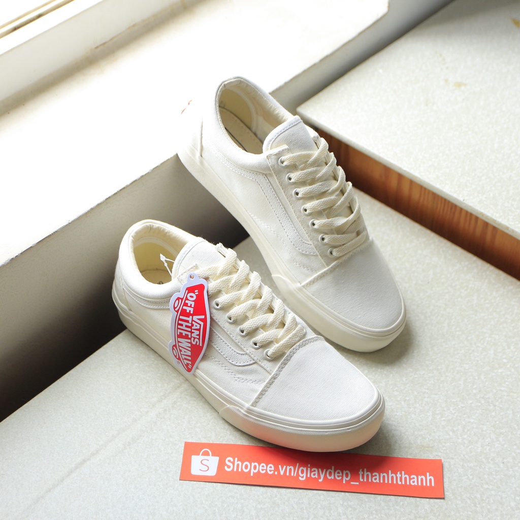 Giày vans trắng thể thao unisex nam nữ 36-43