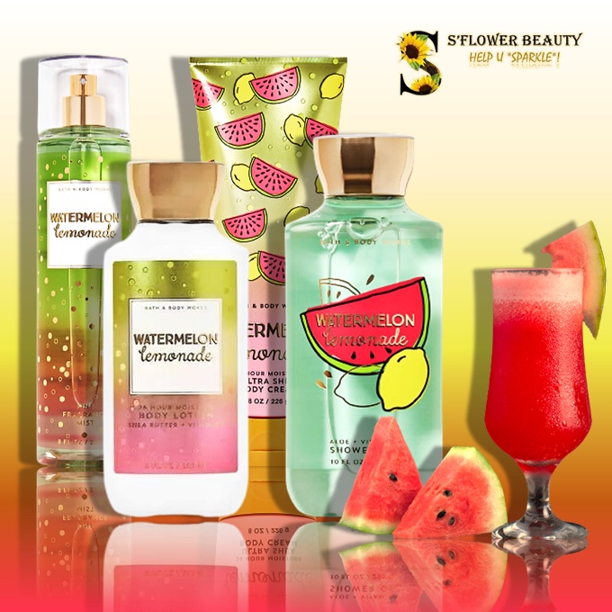 🍉 WATERMELON LEMONADE | 🌈 BST Fruit Fizz | Bộ Sản Phẩm Gel Tắm -  Dưỡng Thể - Xịt Thơm Toàn Thân Bath & Body Works