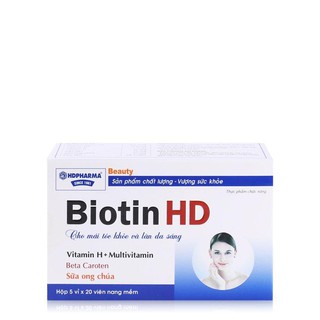 ✅[CHÍNH HÃNG] Viên uống Biotin HD giúp cho mái tóc khỏe và làn da sáng hộp 100 viên