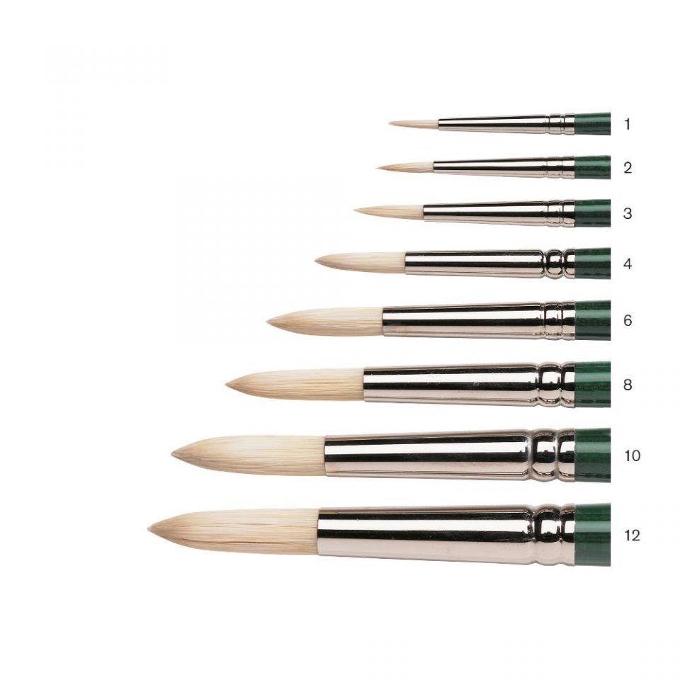 BÚT LÔNG LỢN ĐẦU NHỌN hãng Winsor and Newton - Winton hog brush ROUND