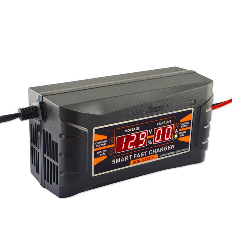 Bộ sạc bình ắc quy xe máy có màn hình LCD hiển thị 12V 10A