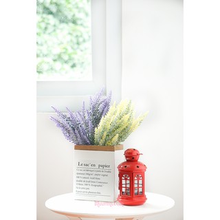 Hoa lụa 🌸 | Cành hoa oải hương với nhiều nhánh đẹp