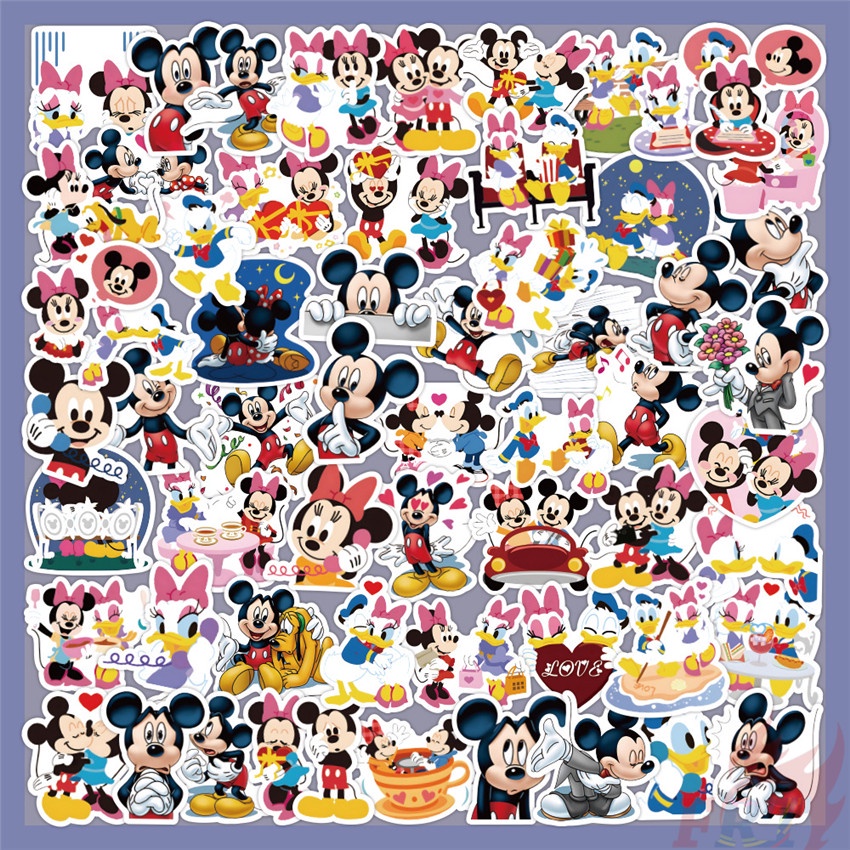 56 Cái / Bộ ☆ Hình Dán Chuột Mickey & Vịt Donald ☆ Sticker Dán Tường Chống Thấm Nước Thời Trang