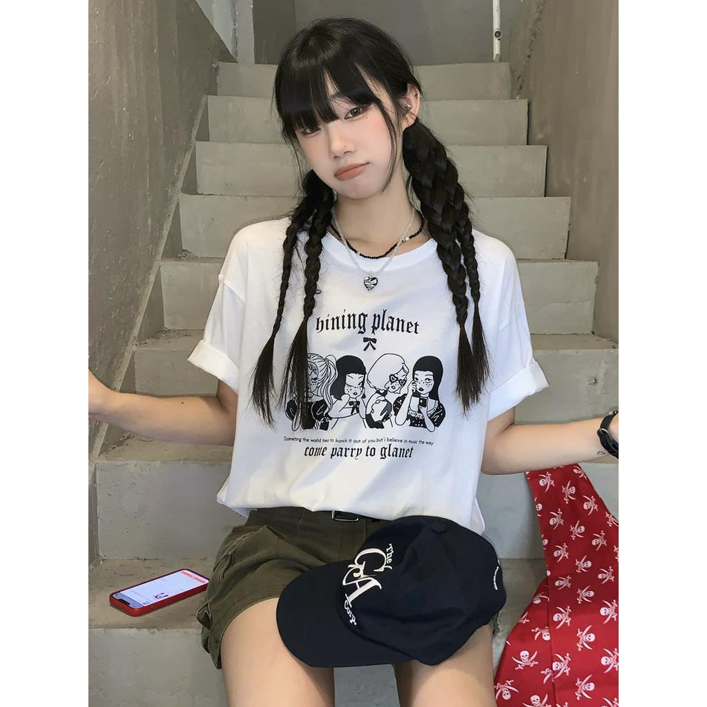 Áo Thun Nữ Tay Ngắn In Họa Tiết Mùa Hè Phong Cách Mới 51275