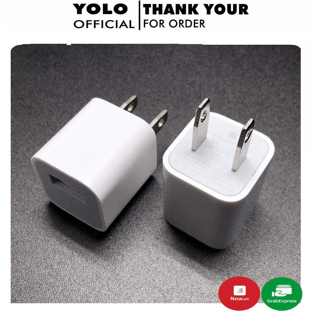 Cốc Củ Sạc Iphone và cáp sạc iphone sạc bền ổn định Dòng điện 2A  dùng cho iphone và ipad