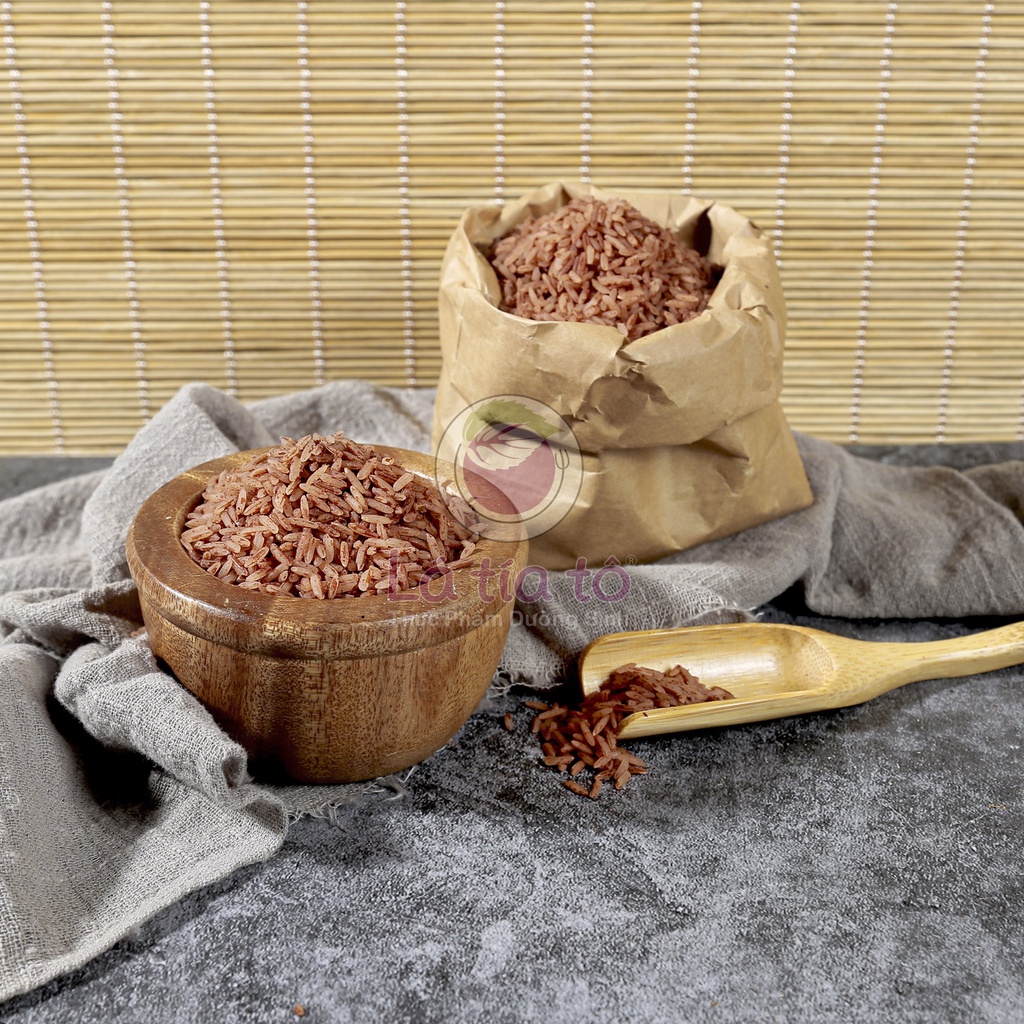 GẠO XÁT DỐI ĐỎ 1KG / 2KG - LÁ TÍA TÔ