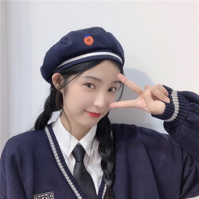 Mũ Beret Đồng Phục Thủy Thủ Phong Cách Retro Nhật Bản Dễ Phối Đồ Cho Nữ