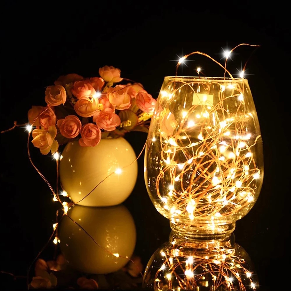 Dây Đèn LED Bằng Đồng Cổng USB Kích Thước 1/2M/5M/10M Dùng Trang Trí Thủ Công