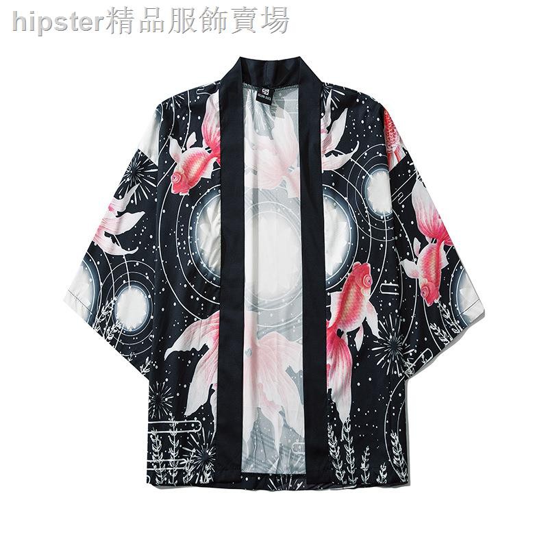 Áo Kimono Tay Lỡ In Hình Cá Chép Phong Cách Nhật Bản 2020