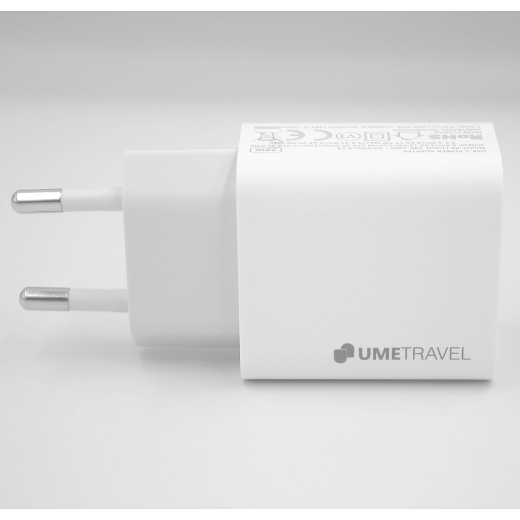 Adapter Củ Sạc PD 20W, Cổng Type C Sạc Nhanh Cho Điện Thoại, Máy Tính Bảng UMETRAVEL A6 - Hàng Chính Hãng