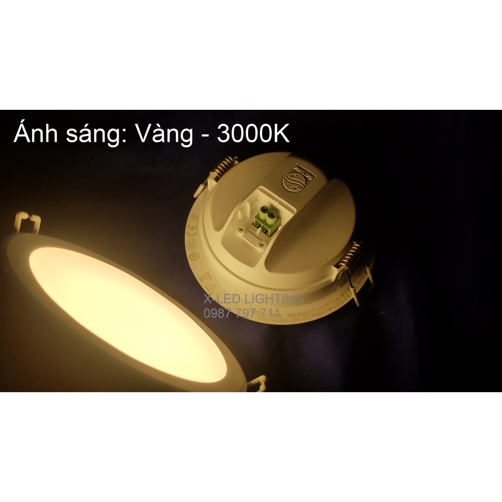 Bộ đèn PHILIPS LED Âm trần Tròn Essential, đèn phillips, downlight phillips-  7W