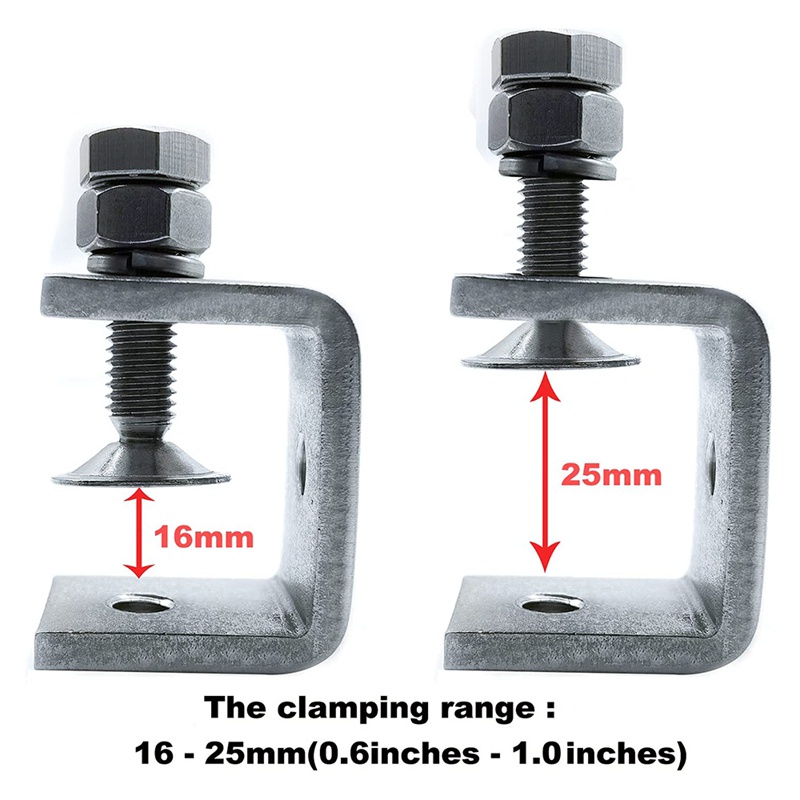 Set 4 Kẹp Chữ C 16-25mm Bằng Thép Không Gỉ 304 Dùng Trong Nghề Mộc