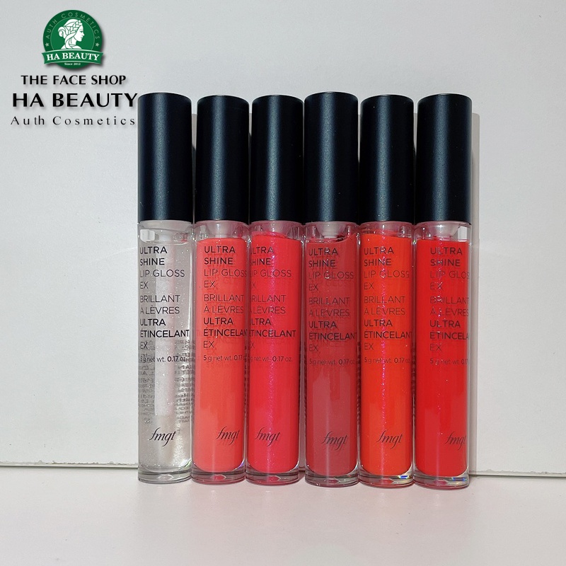 Son bóng kiêm hỗ trợ Khóa màu môi giúp Căng mọng sáng bóng đẹp cuốn hút THE FACE SHOP fmgt ULTRA SHINE LIP GLOSS EX 5g