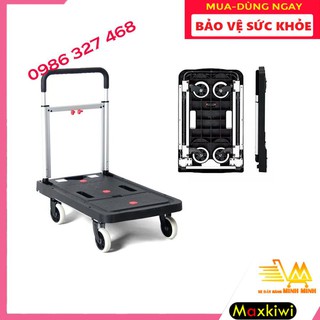 [BH12TH - HÀNG NHẬP KHẨU] Xe Đẩy Hàng 150kg, Xe Đẩy Hàng Gấp Gọn 100kg Cho Không Gian Nhỏ Hẹp, bỏ cốp ô tô