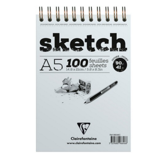 Sổ Sketch Clairefontaine 90gsm 100 Feuilles Sheets