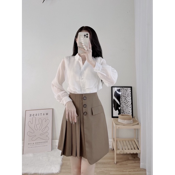 Sơ mi tơ nhũ cổ đức