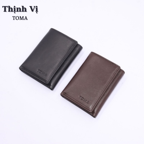 Ví Nam TOMA CHÍNH HÃNG Gấp Nhỏ Gọn Cầm Tay Da Thật Cao Cấp 100% Bảo Hành Trọn Đời