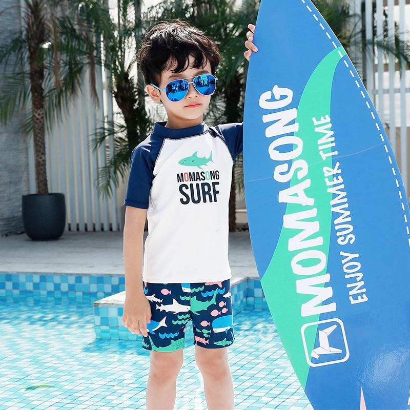 Bộ Đồ Bơi Nhanh Khô In Hình Cá Mập Cho Bé Trai | BigBuy360 - bigbuy360.vn