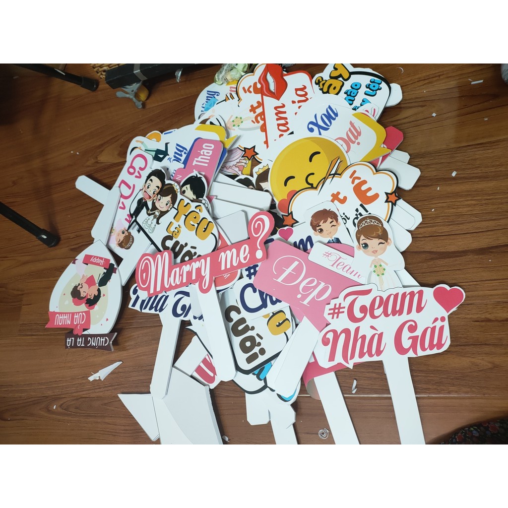 Bảng chụp hình cầm tay _ Hashtag chụp hình đám cưới, đám hỏi, sinh nhật, khai trương, thương hiệu Hafu House M501-550
