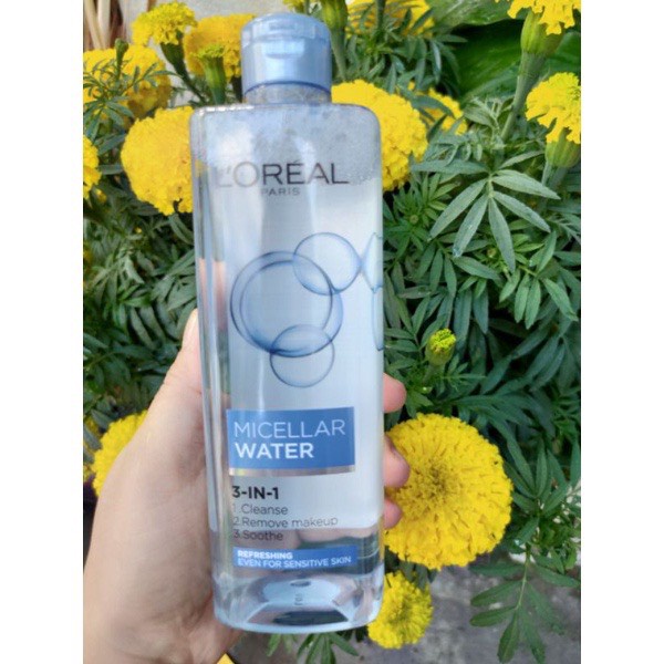 Nước Tẩy Trang Loreal 400ml- L'Oreal 3 In 1 Micellar