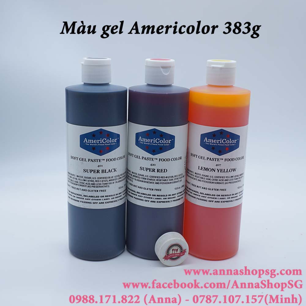 MÀU GEL THỰC PHẨM AMERICOLOR 13.5oz ( 383g)